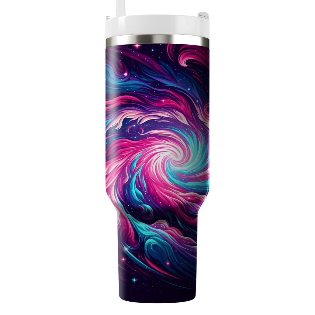 Cosmic Neon Tides  Personalized Tumblers