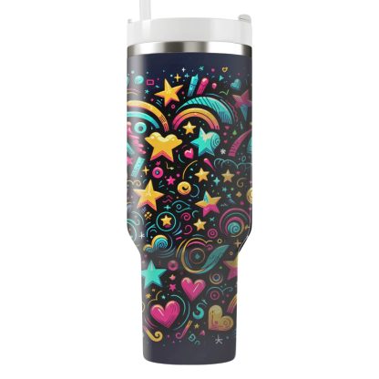 Neon Doodle Explosion  Tumblers For Gifts