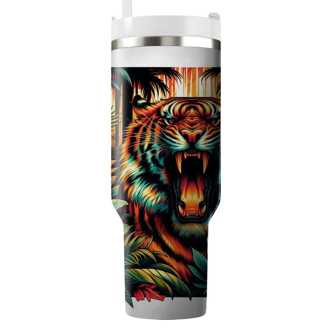 Vibrant Tiger Roar  Tumblers With Lids