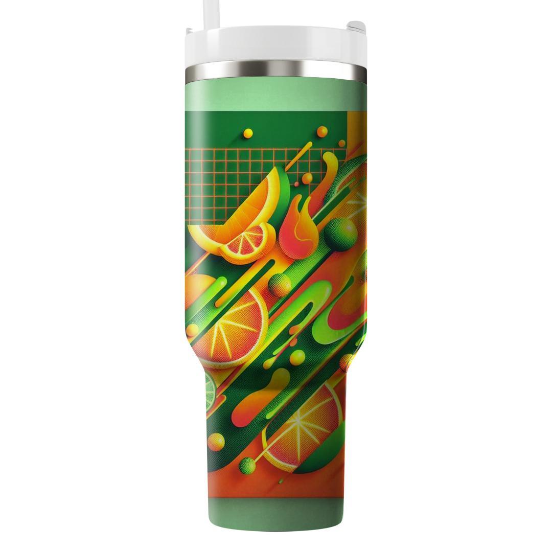 Citrus Neon Splash  Personalized Tumblers
