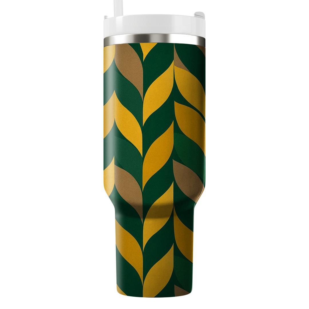 Geometric Leaf Cascade Unique Tumblers