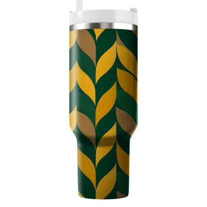 Geometric Leaf Cascade Unique Tumblers