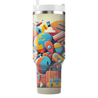 Retro Travel  Tumbler Cups