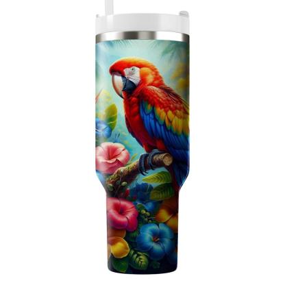 Joyful Macaw Fiesta  Tumblers With Lids