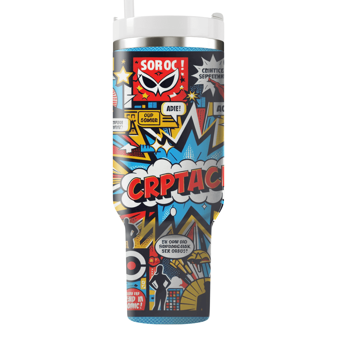 Retro Comic Book Explosion  Personalized Tumblers