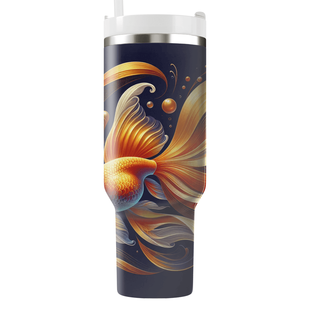 Elegant Goldfish Swim  Tumbler Cups