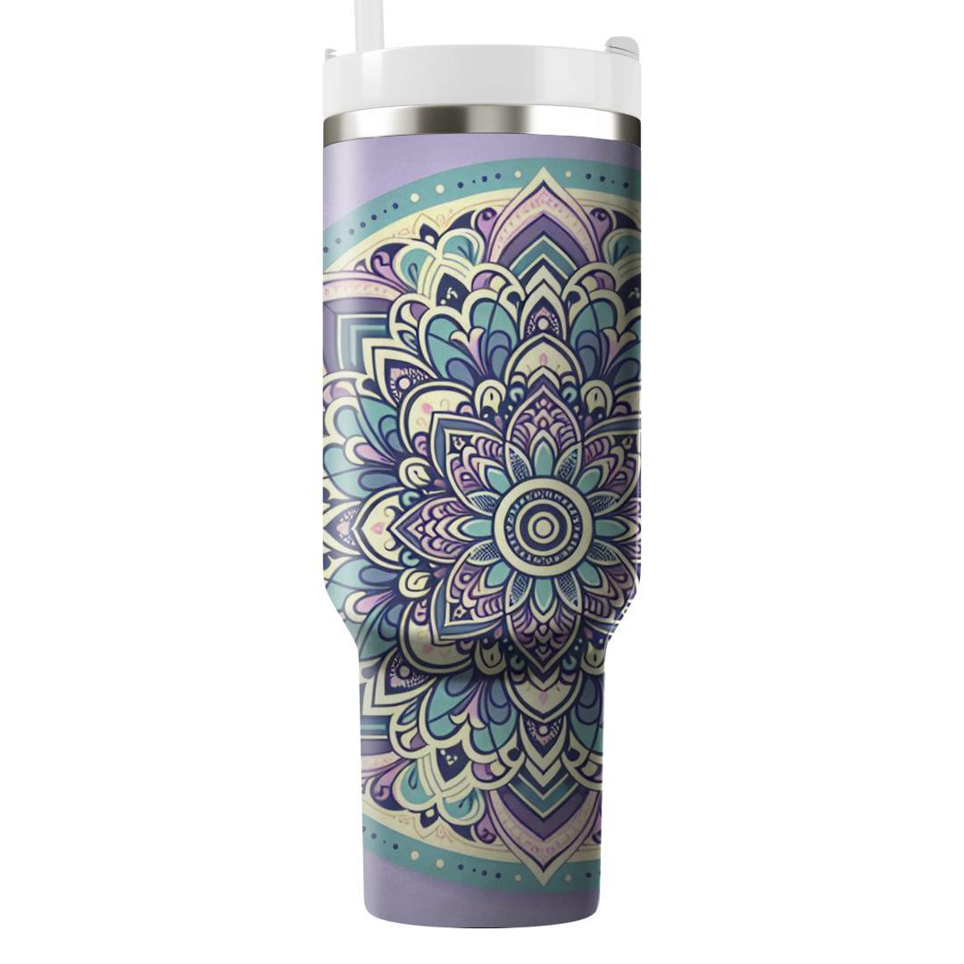 Peaceful Floral Mandala  Tumbler Cups