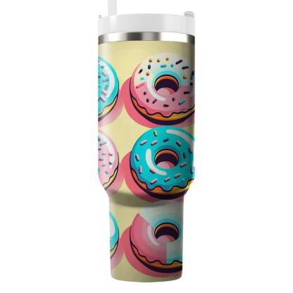 Cheerful Donut Delight  Personalized Tumblers