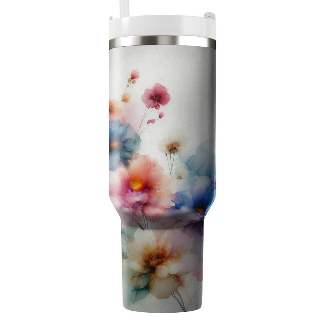 Whimsical Watercolor Floral  Unique Tumblers