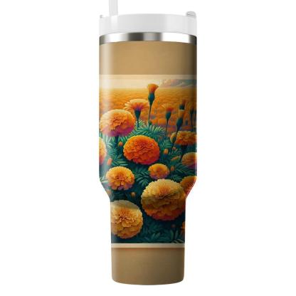 Radiant Marigold Dreamscape  Insulated Tumblers