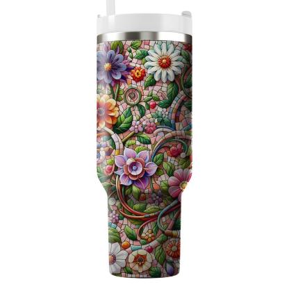 Chic Mosaic Garden  Travel Tumblers