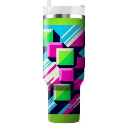 Bold Checkered Retro  Personalized Tumblers