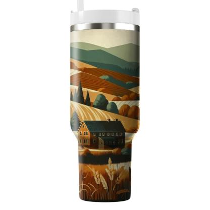 Autumn Countryside Charm  Travel Tumblers