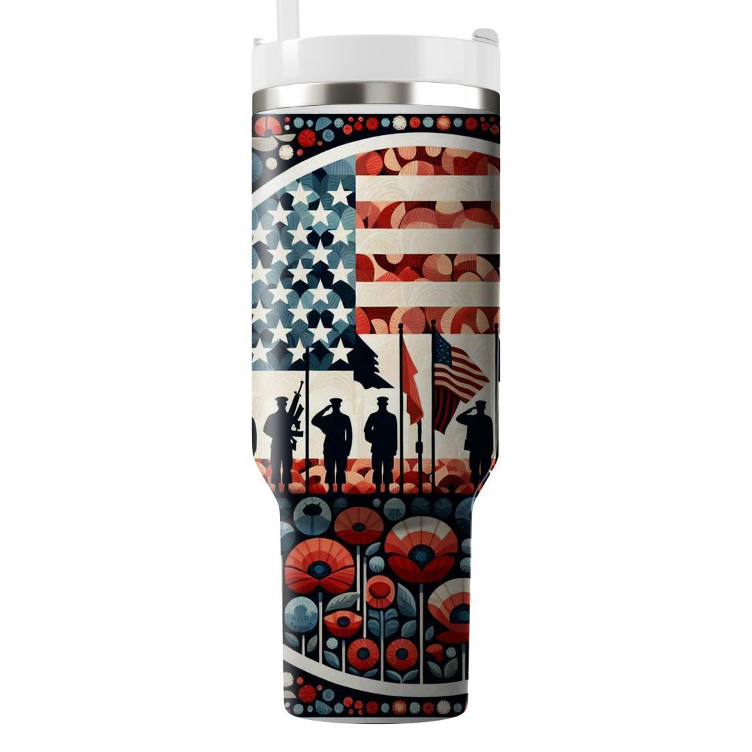 Mosaic Of Memories - Memorial Day  Tumblers With Lids