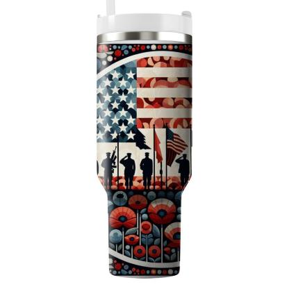Mosaic Of Memories - Memorial Day  Tumblers With Lids