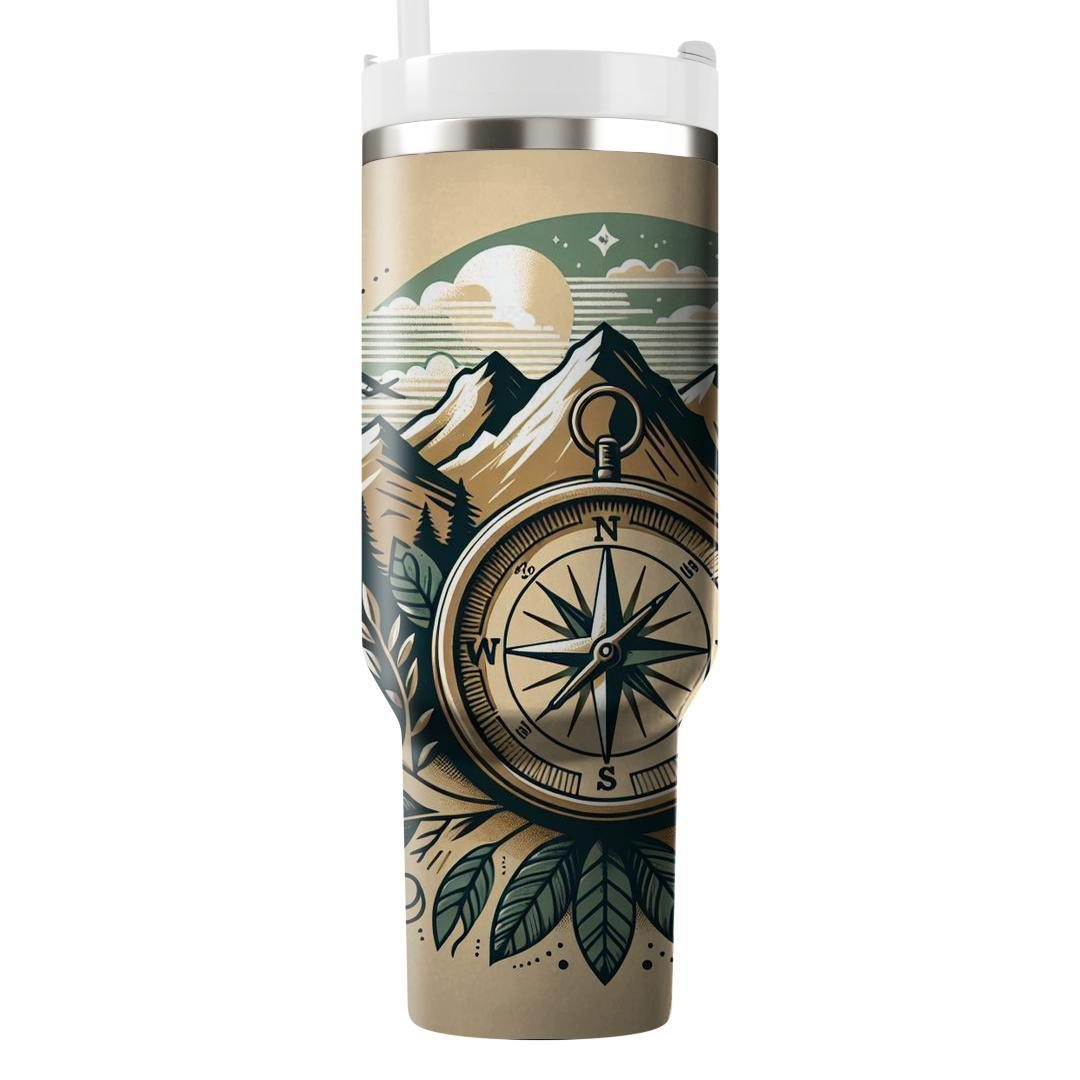Adventure Awaits Compass  Travel Tumblers
