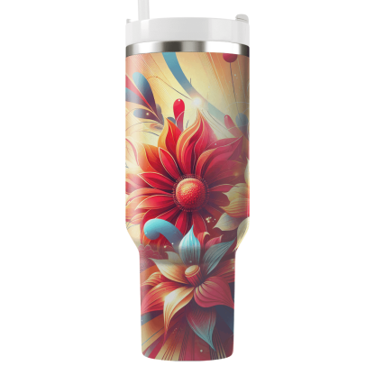 Playful Floral Fiesta  Travel Tumblers