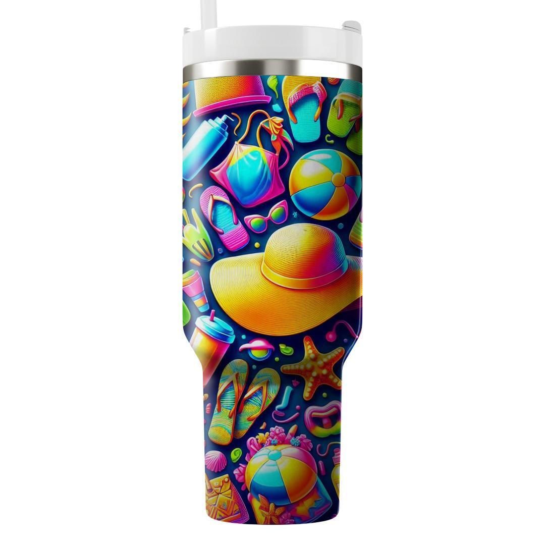 Neon Beach Vibes  Tumblers For Gifts