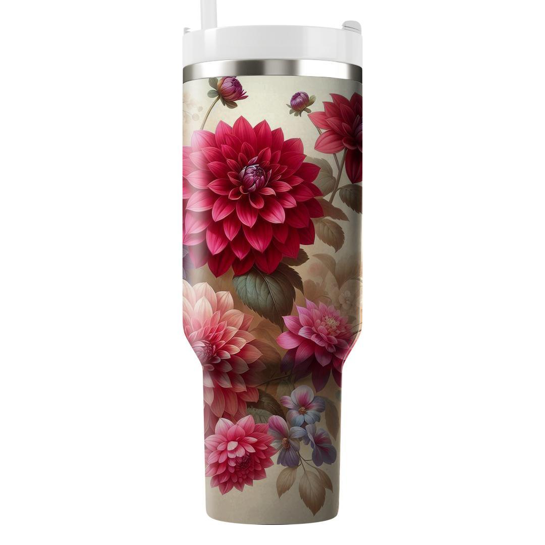 Dazzling Dahlia Dreams  Insulated Tumblers