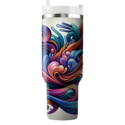 Artful Swirls  Travel Tumblers