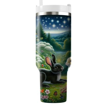 Enchanted Rabbit Meadow  Tumblers With Lids