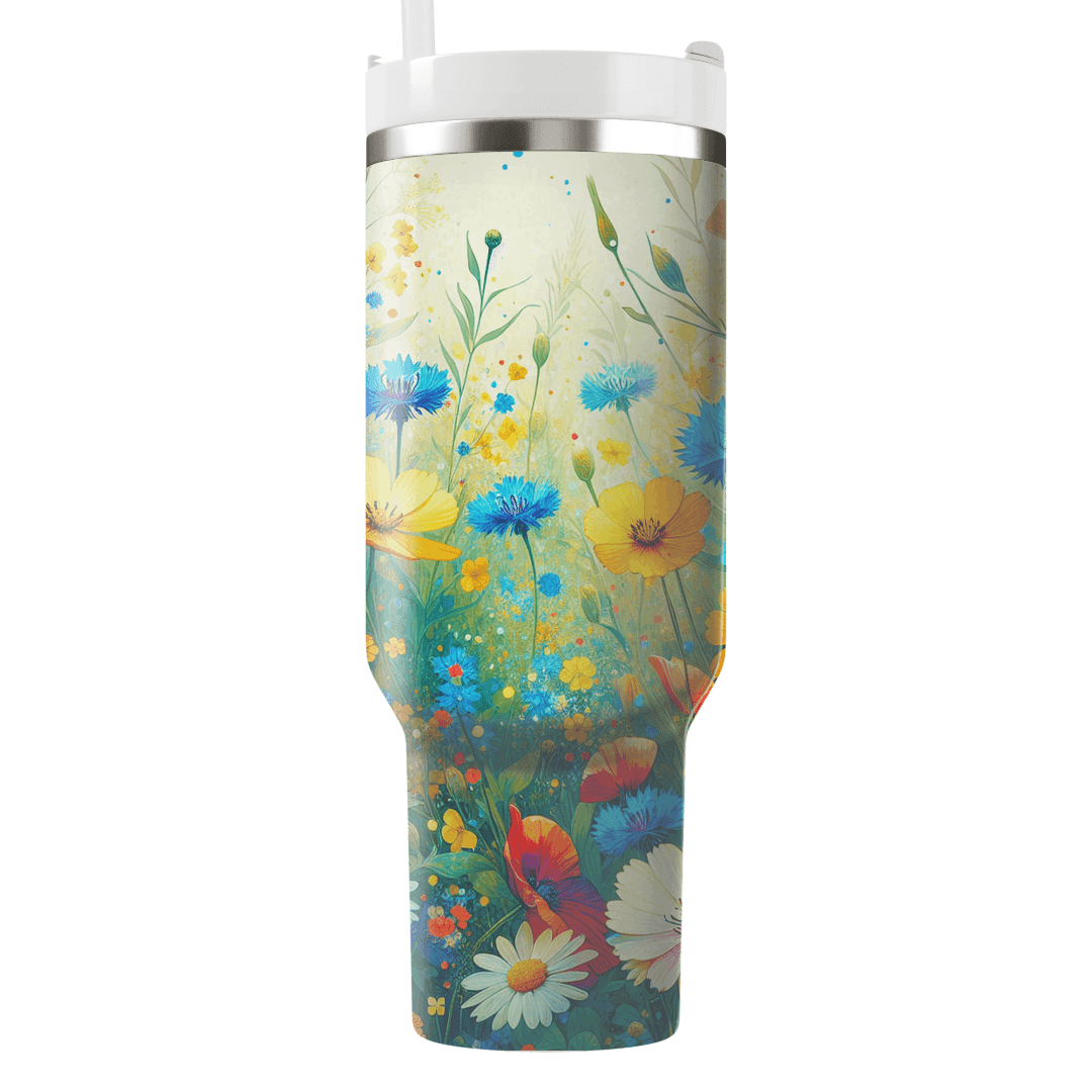 Floral Symphony  Tumblers With Lids