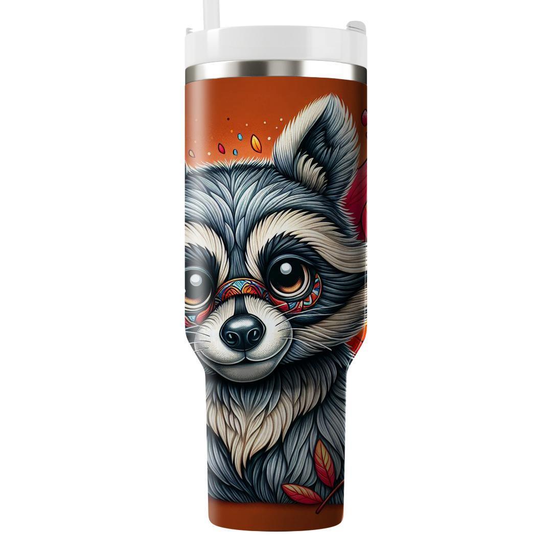 Charming Raccoon Bandit  Tumblers With Lids