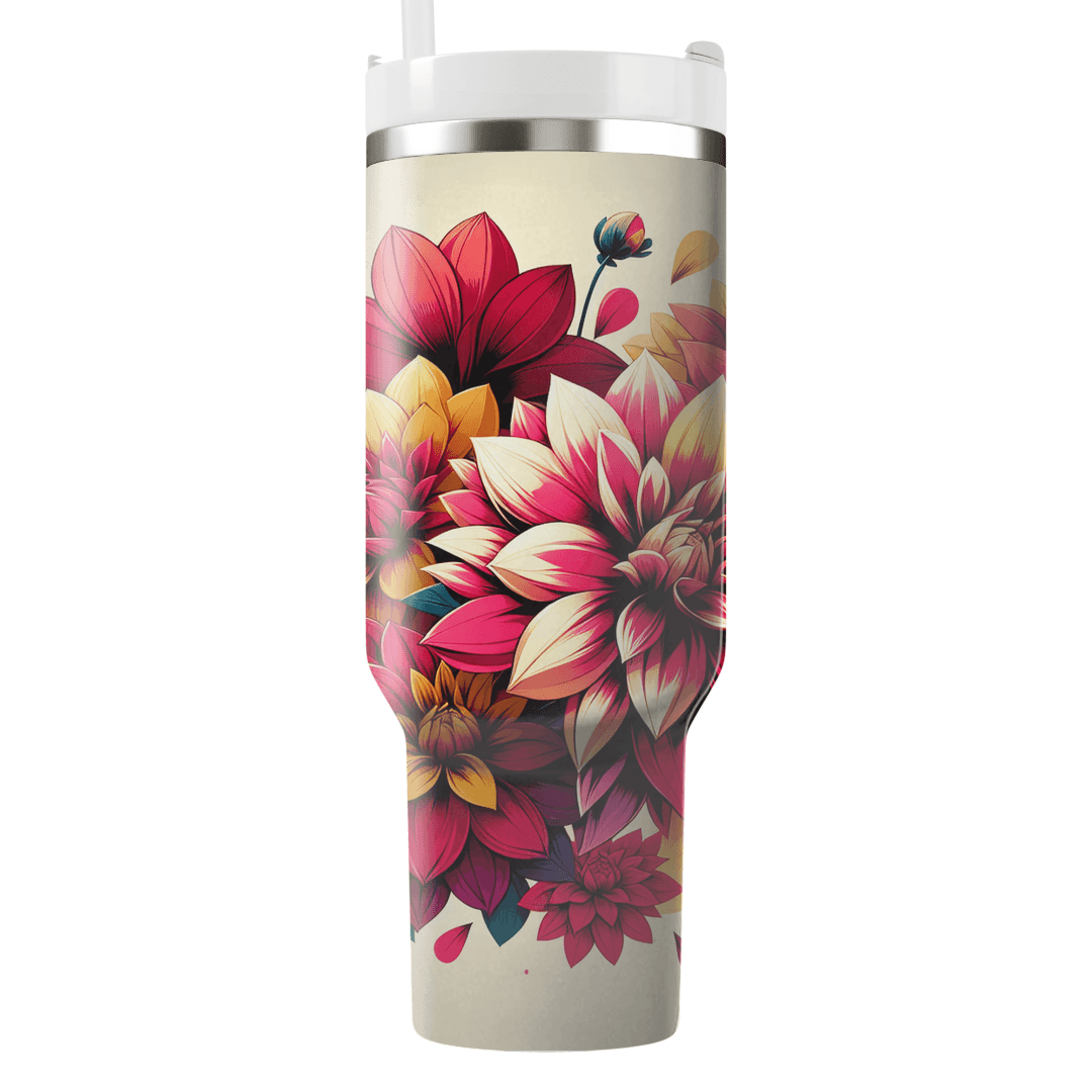 Bold Dahlia Dreams  Tumblers With Lids