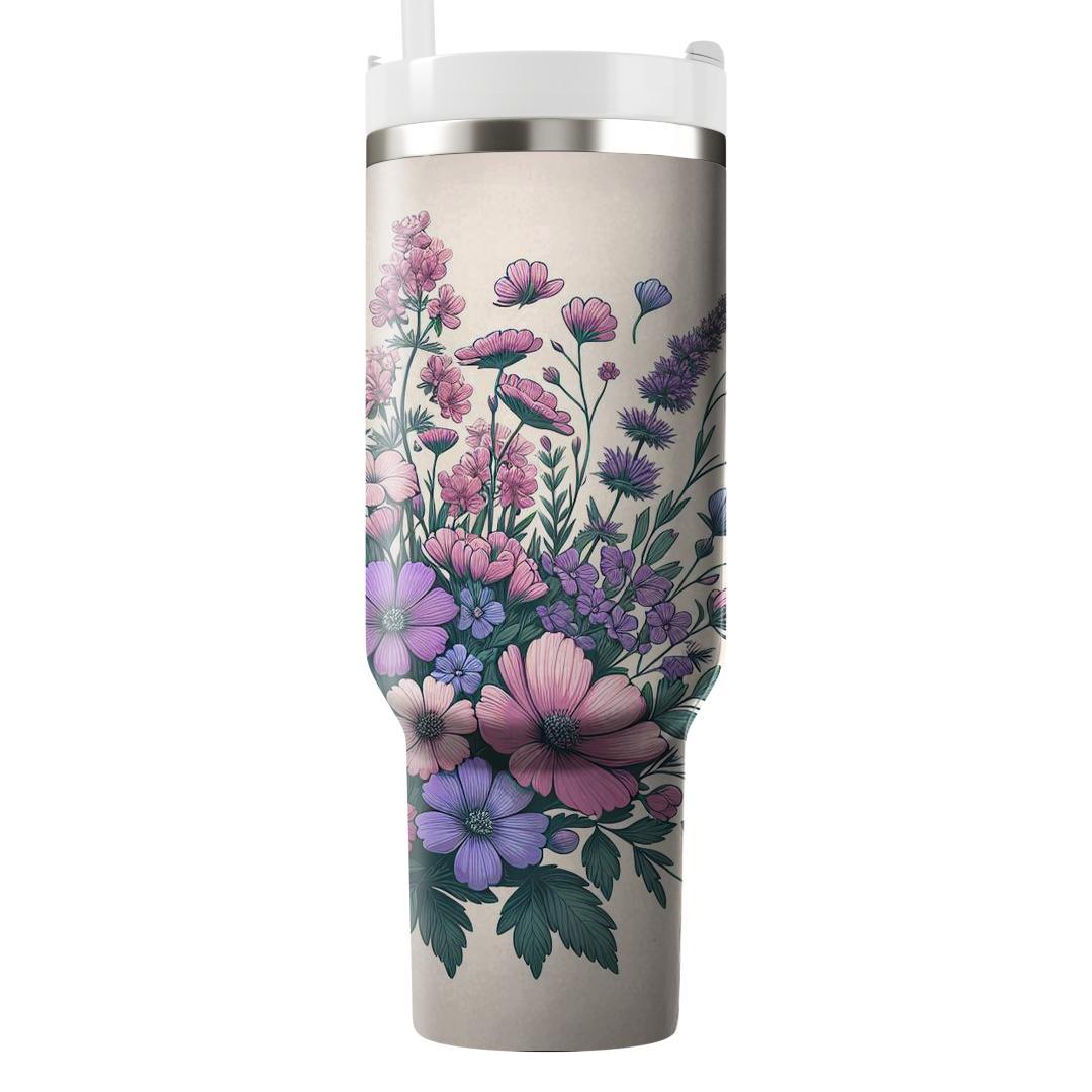 Dreamy Floral Garden  Tumblers With Lids