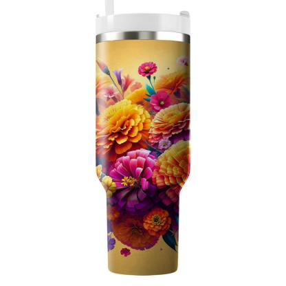 Floral Fiesta Delight  Tumbler Cups