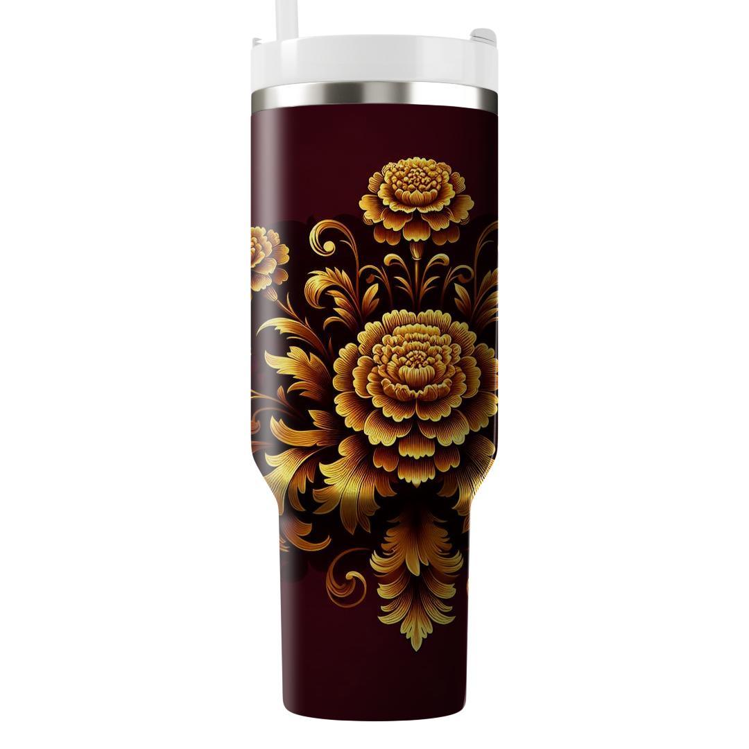 Majestic Marigold Majesty  Tumblers With Lids