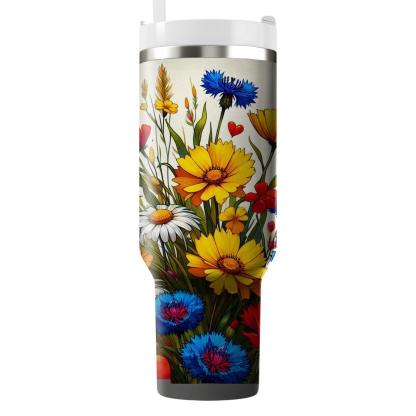 Sunny Summer Meadow  Travel Tumblers