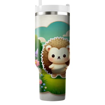 Curious Hedgehog Wanderlust  Tumblers With Lids
