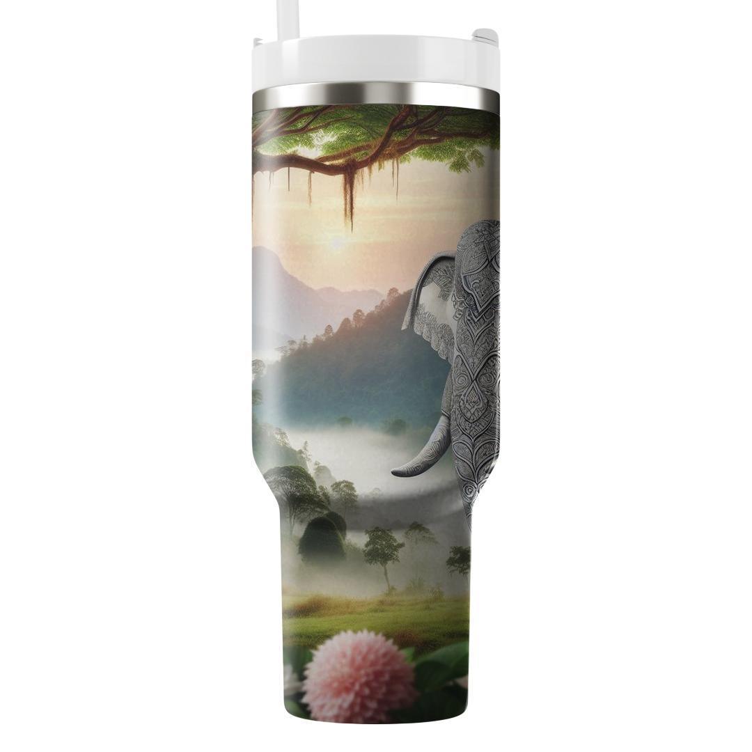Enchanting Elephant Elegance  Travel Tumblers