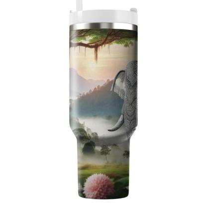 Enchanting Elephant Elegance  Travel Tumblers