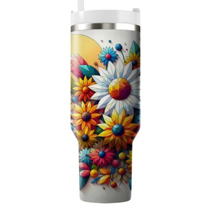 Sunny Floral Mosaic  Insulated Tumblers