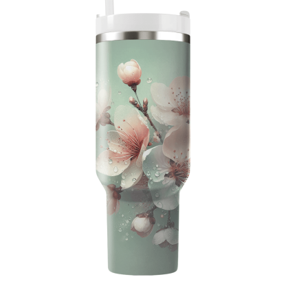 Spring Blossoms And Raindrops  Tumbler Cups