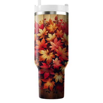 Autumn Maple Leaf Cascade  Tumbler Cups