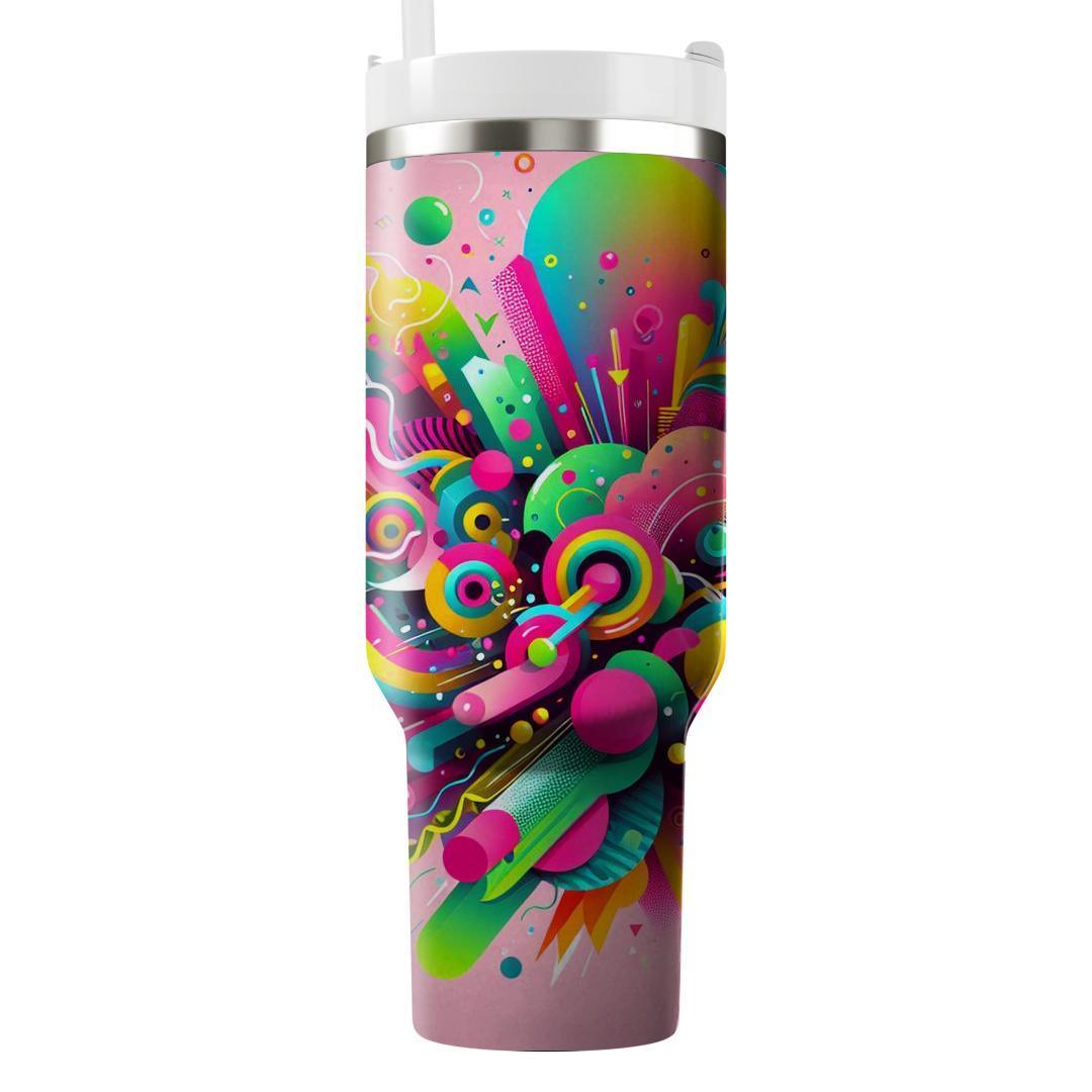 Funky Neon Vibes  Tumblers For Gifts