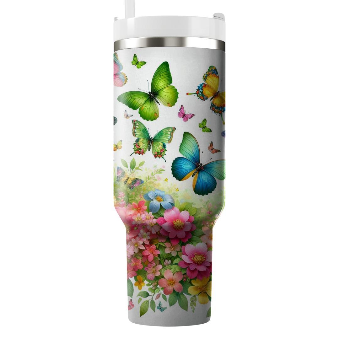 Spring Chasing Butterflies  Unique Tumblers