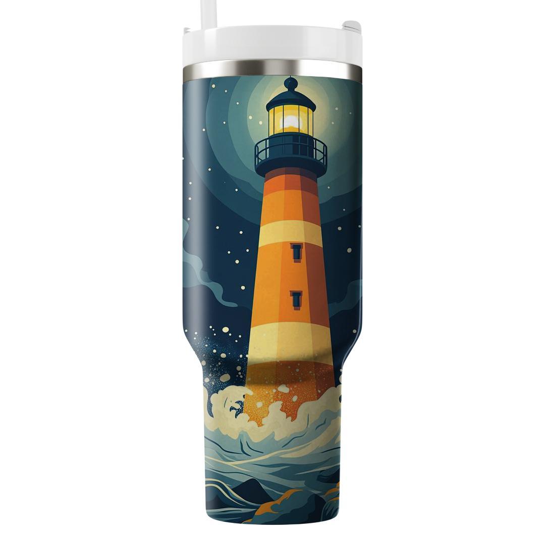 The Lighthouse Of Hope: Guiding Light In Stormy Seas Tumblers With Lids
