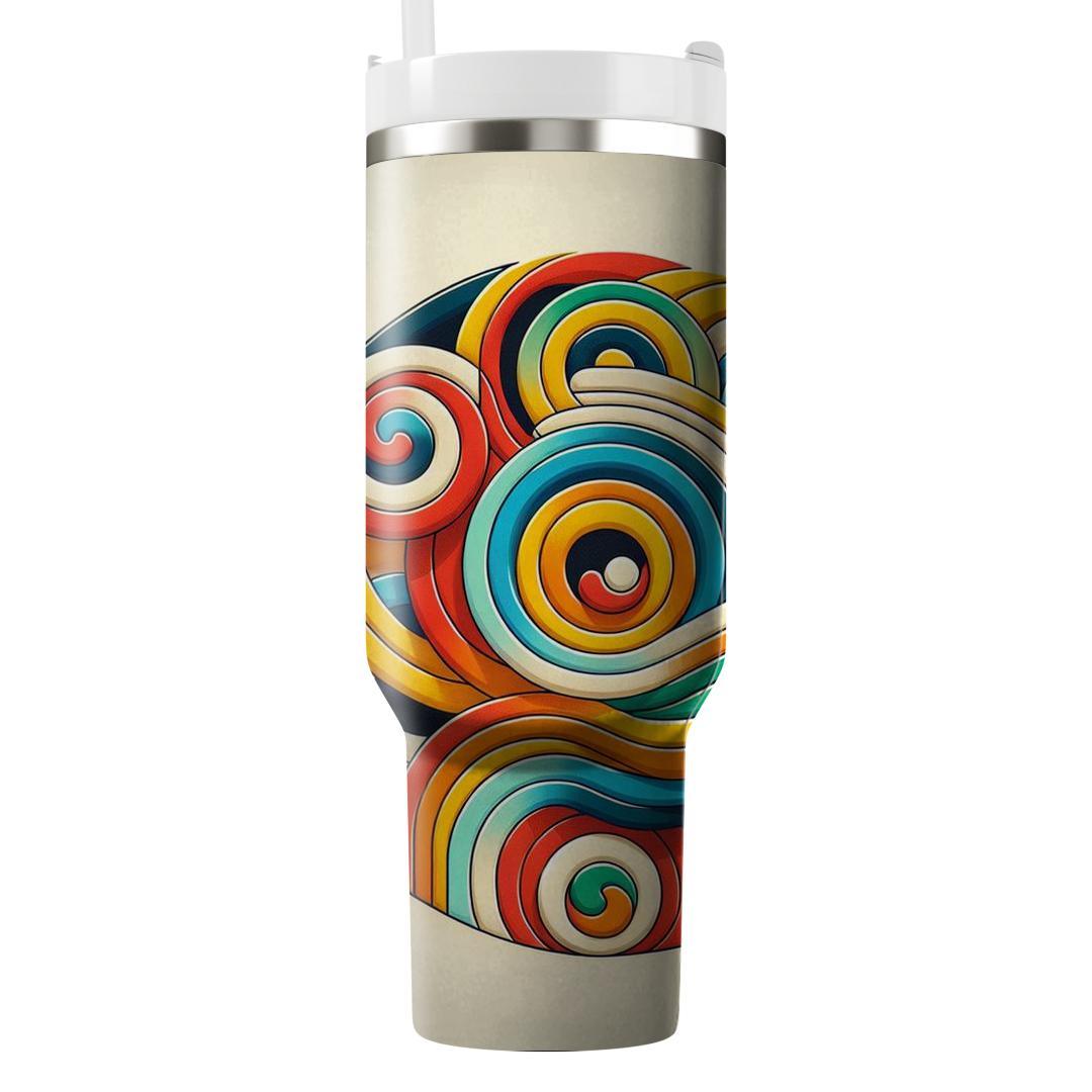 Groovy Rainbow Spirals  Custom Tumblers