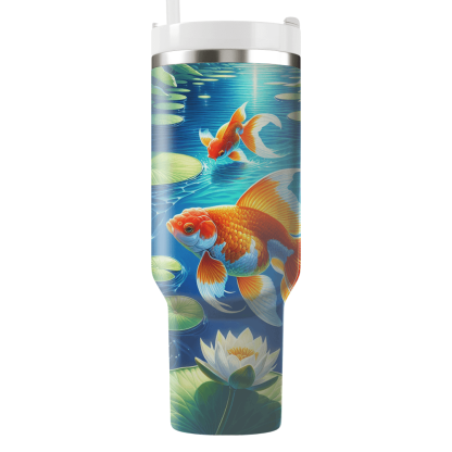 Lively Goldfish Pond  Tumbler Cups