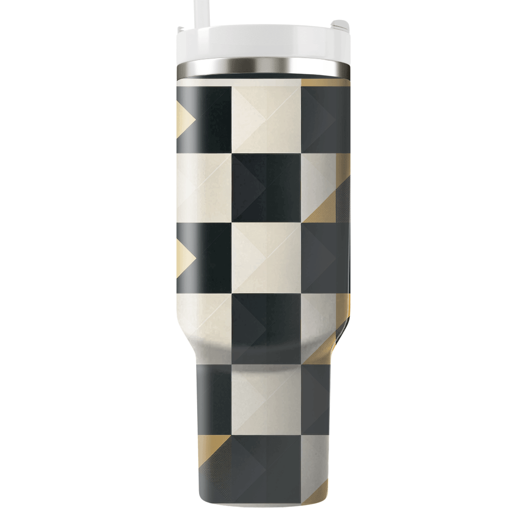 Stylish Checkerboard Delight  Custom Tumblers