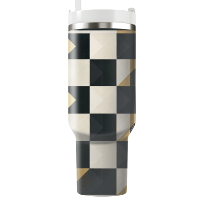 Stylish Checkerboard Delight  Custom Tumblers