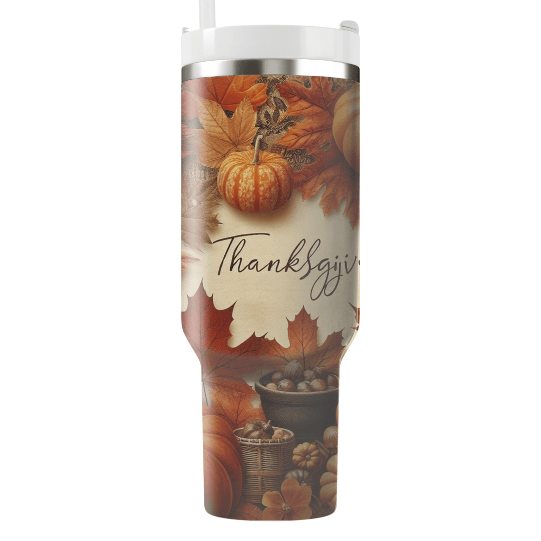 Reflections Of Gratitude - Thanksgiving Spirit  Decorative Tumblers