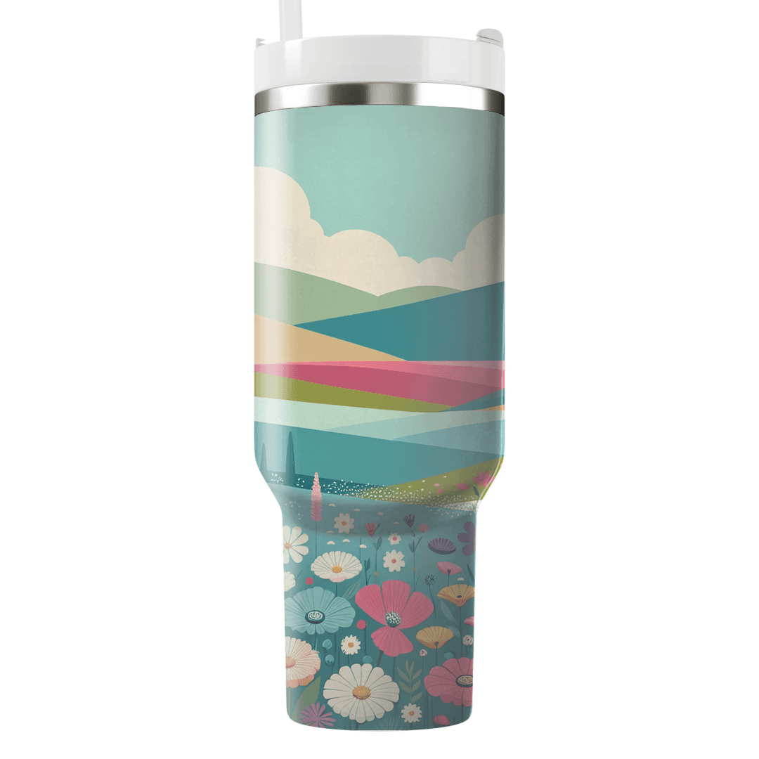 Peaceful Floral Landscape Decorative Tumblers