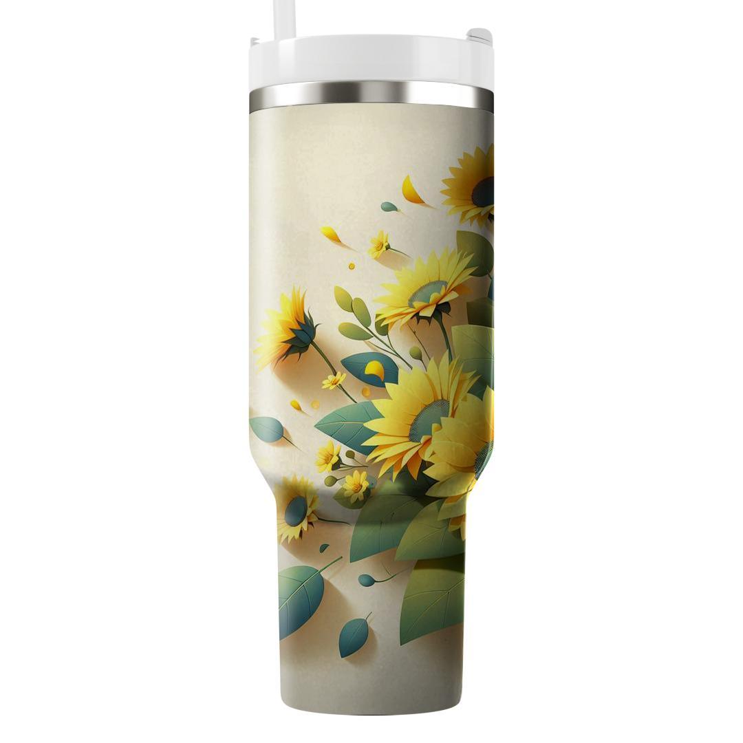 Joyful Sunflower Dance  Unique Tumblers