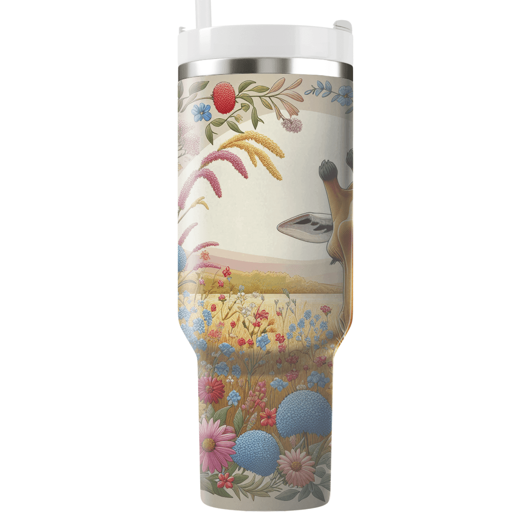 Charming Giraffe Meadow  Tumbler Cups