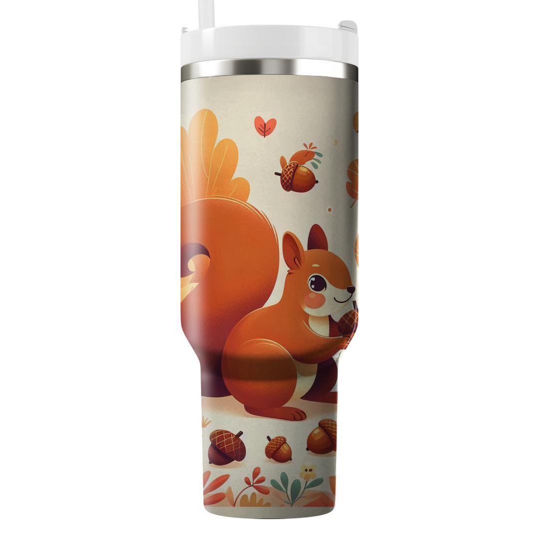 Charming Garden Squirrel  Personalized Tumblers